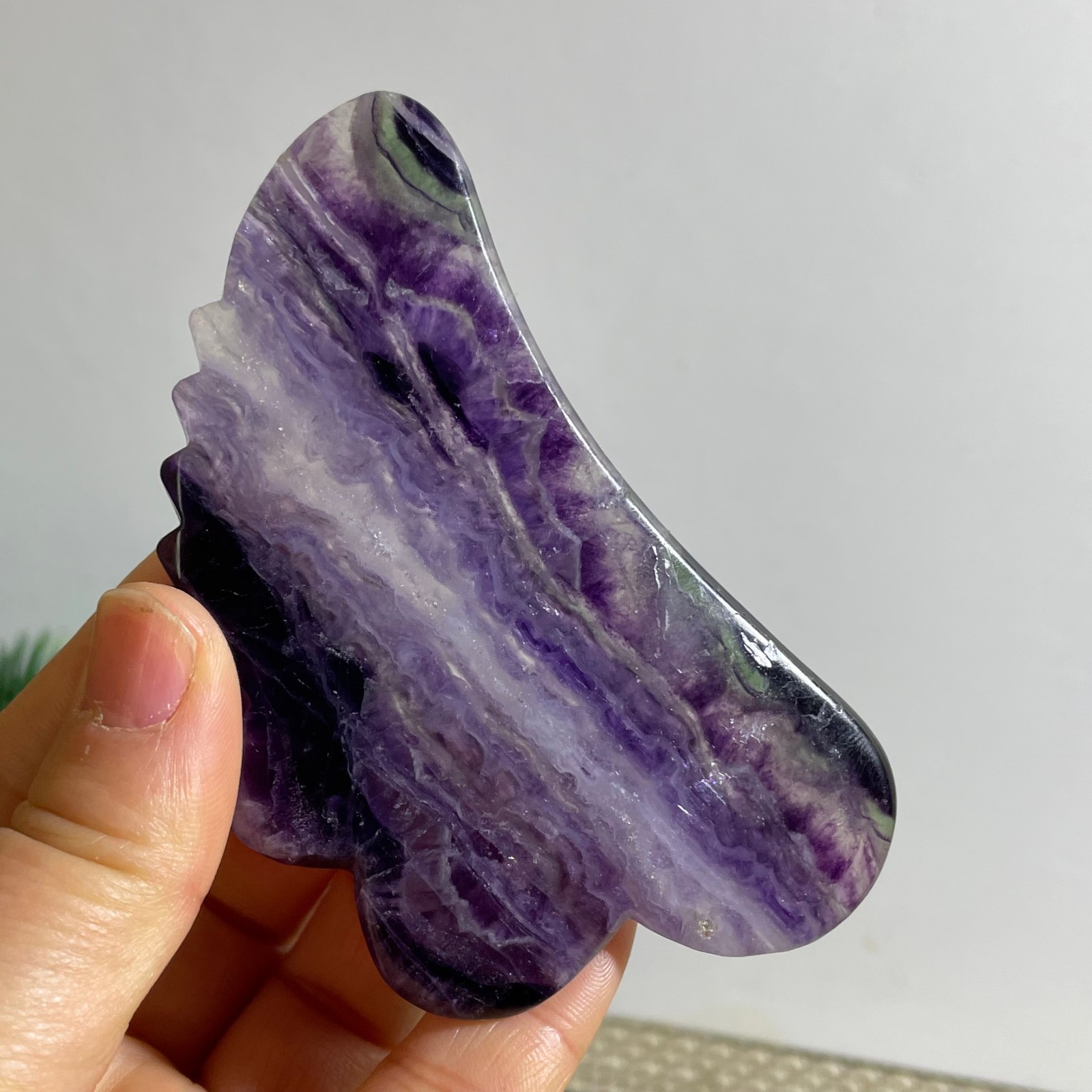 74g beautiful Rainbow Fluorite Rough stone specimens cure