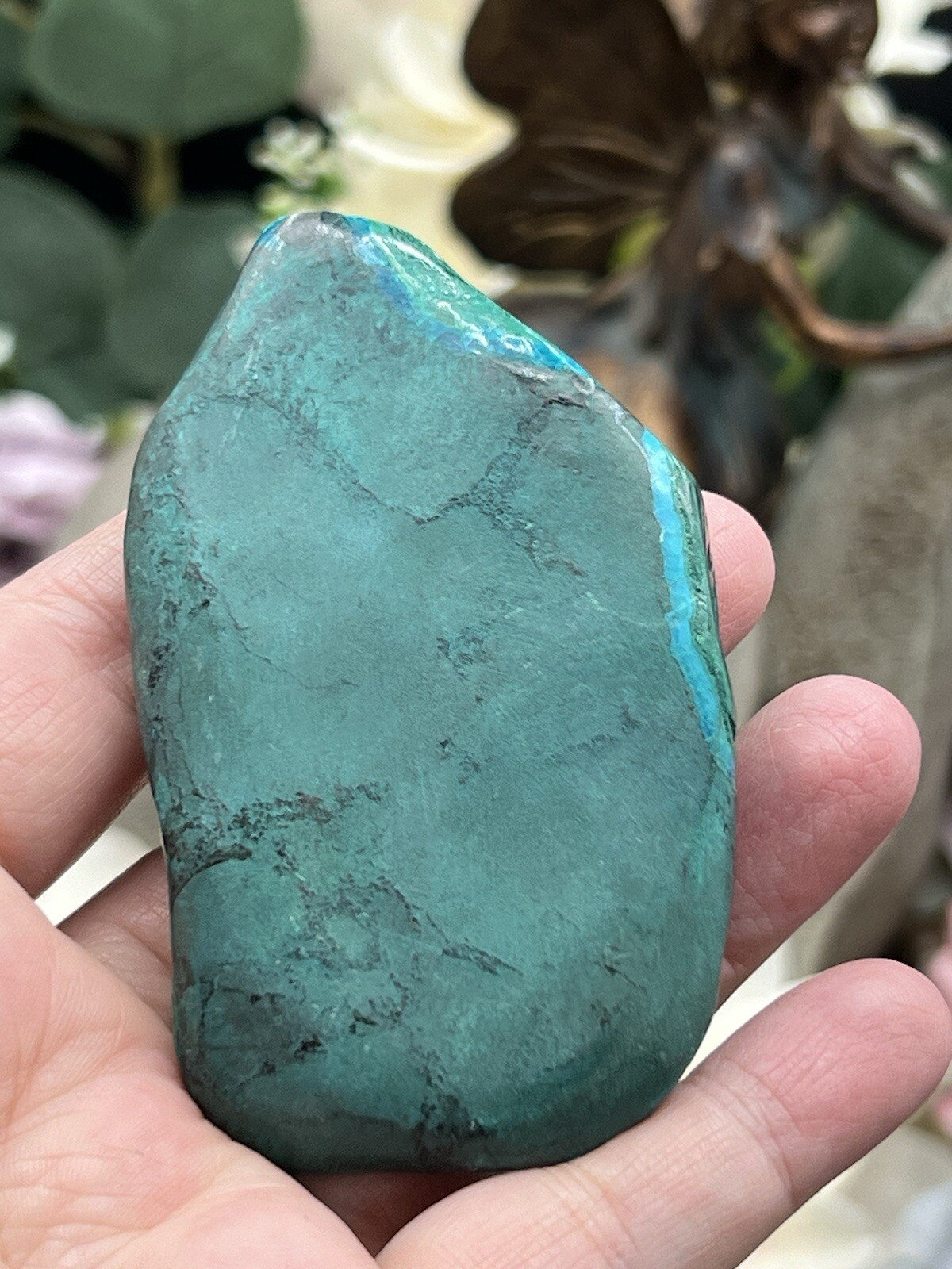 Natural “Malacolla” Malachite & Chrysocolla Freeforms L@@K Free ship & Gift