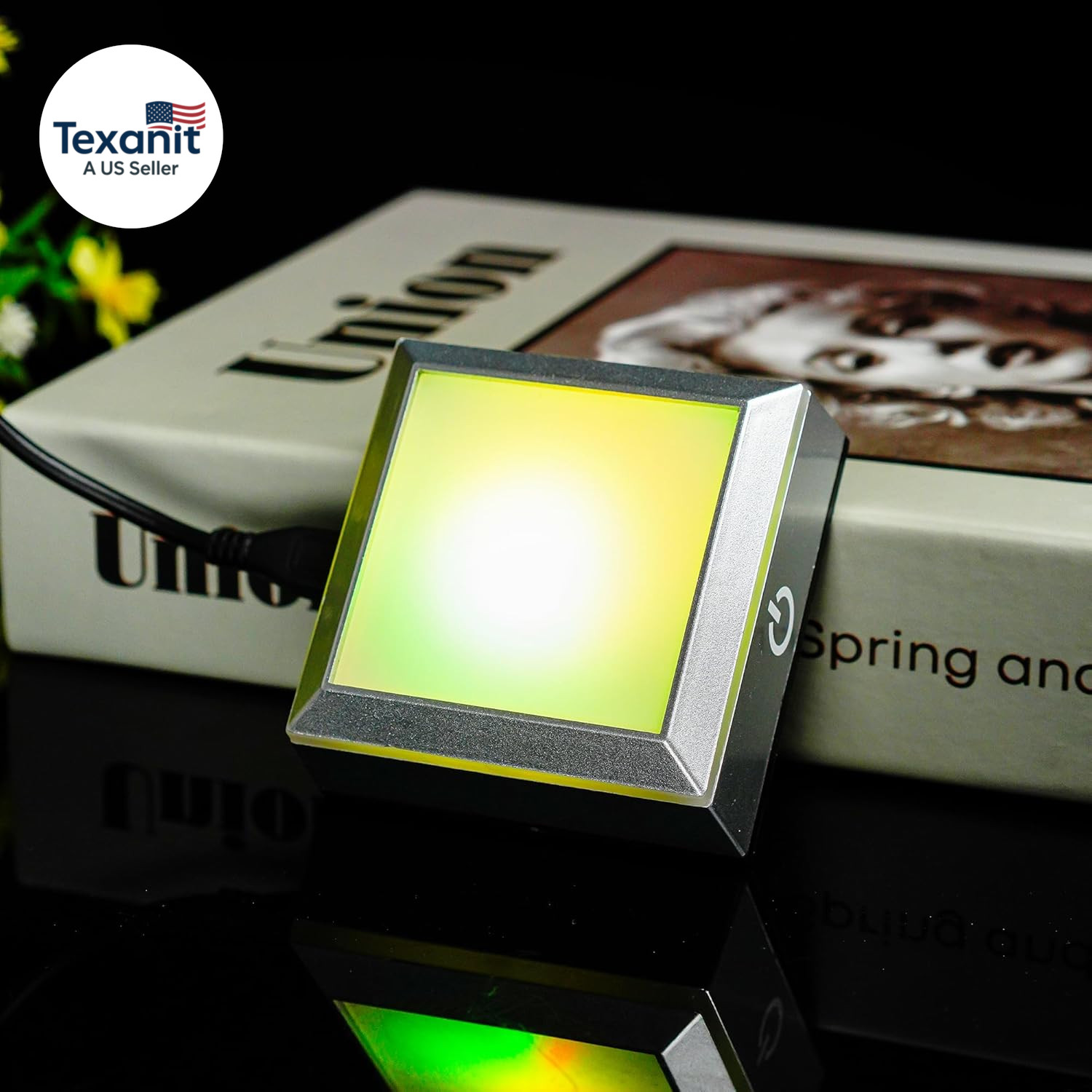 Multicolor LED Light Base for Acrylic 3D Glass Resin Art Lighted Square Display