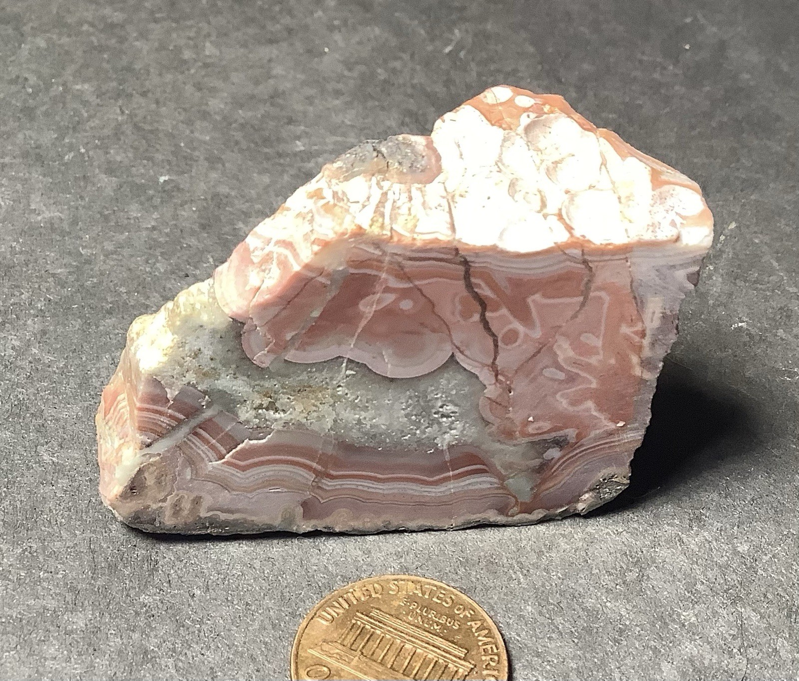 Inca Agate From Andes Mtns. Specimen Face Polish 30x40x15mm 2.0oz #542