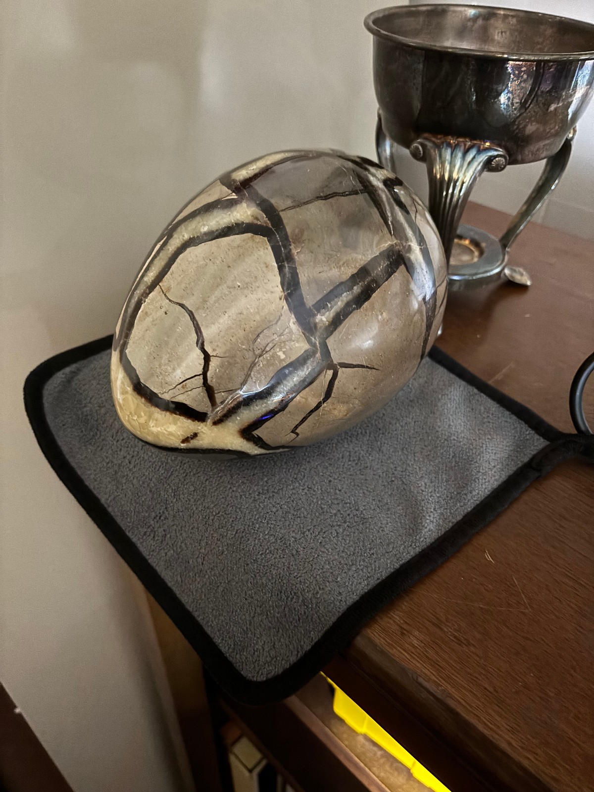 11.4LB Natural Septarian Dragon quartz Crystal egg Mineral Egg