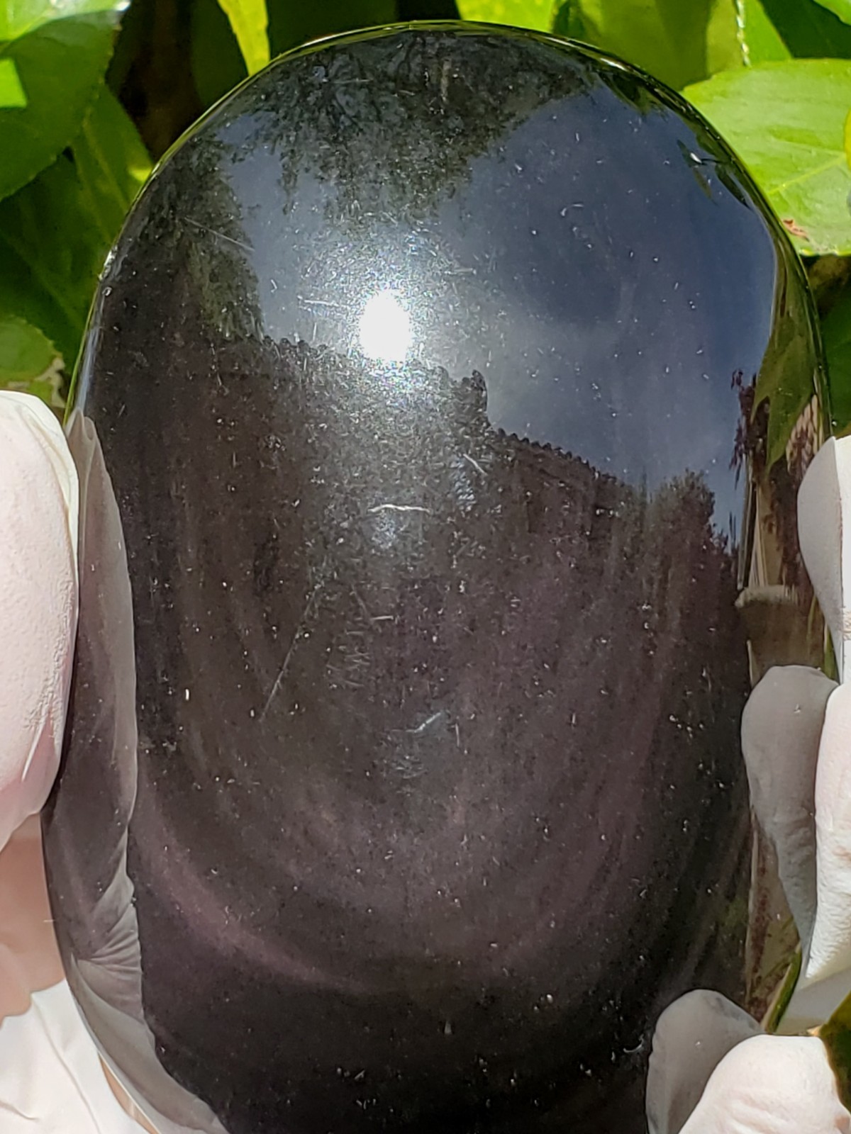 4.25″ Rainbow Obsidian Crystal Free Form Puffy Oval, 324g or 11.4 oz