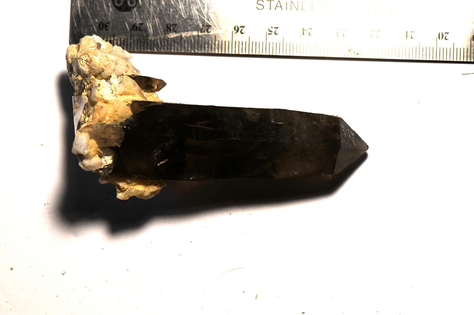 #31 Very Dark Smokey Quartz Crystal Sawtooth Mts Idaho 3.6 x 1.5 x 2.0 inches