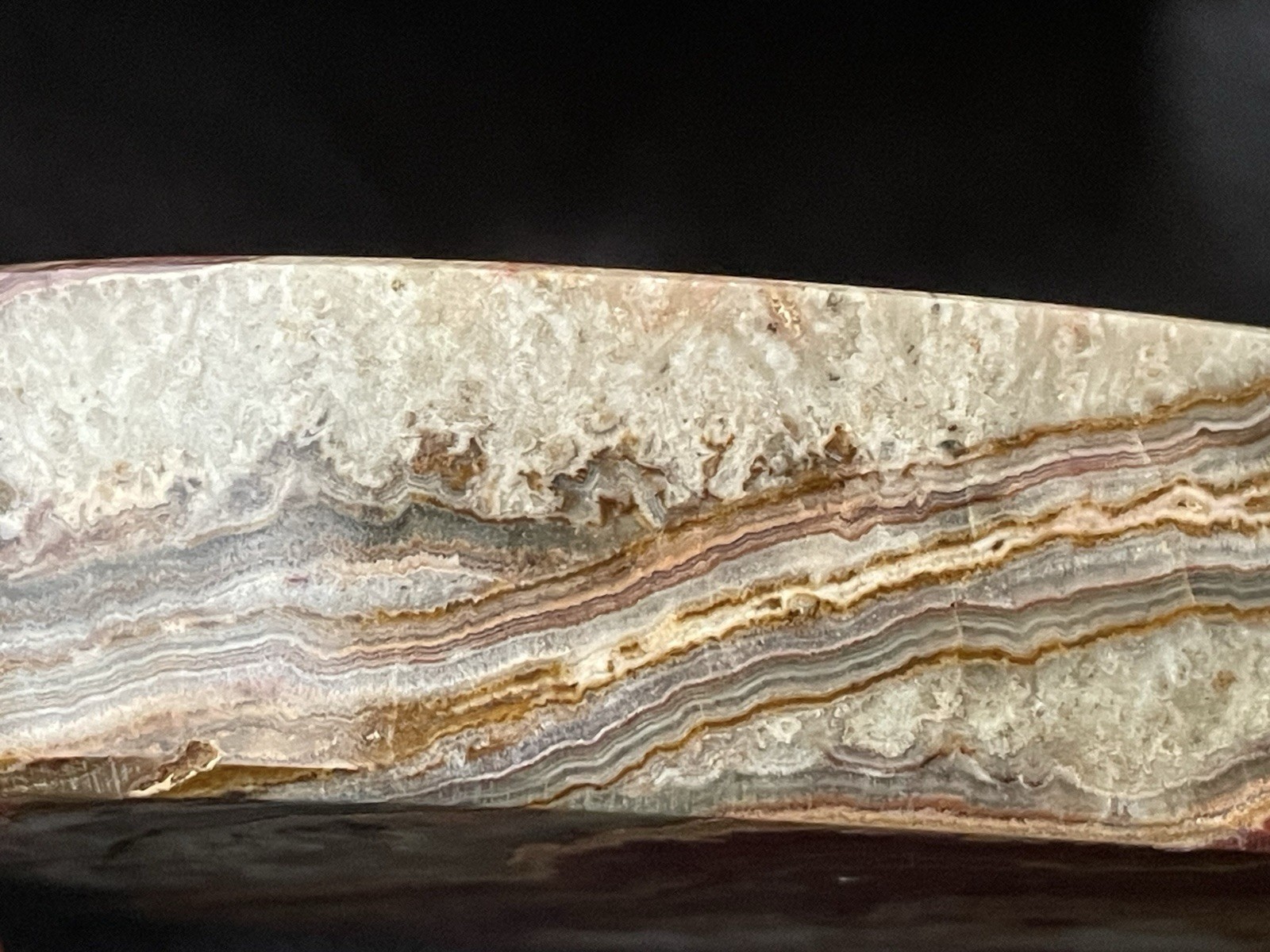 Carved And Polished Stone Dish Crazy Lace Agate Oval Jewelry Dish Cufflinks Tray