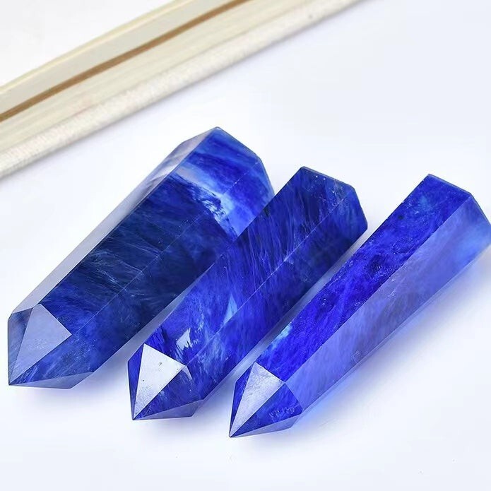 Blueberry Quartz Tower Healing Chakra Obelisk Mineral Specimen Home Decoration