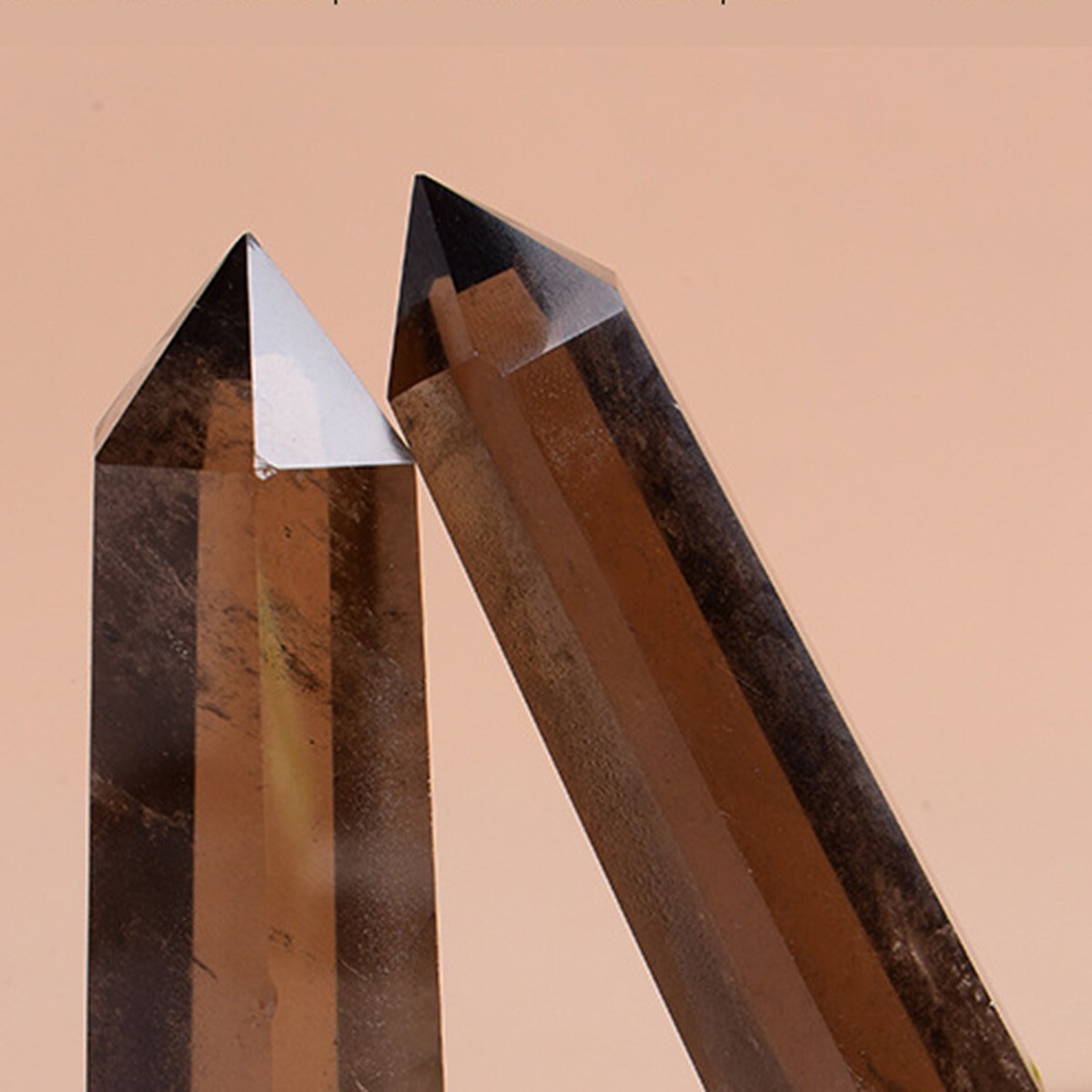 Smoky Quartz Crystal Tower Point Wand – Healing Crystal Obelisk Mineral Specimen