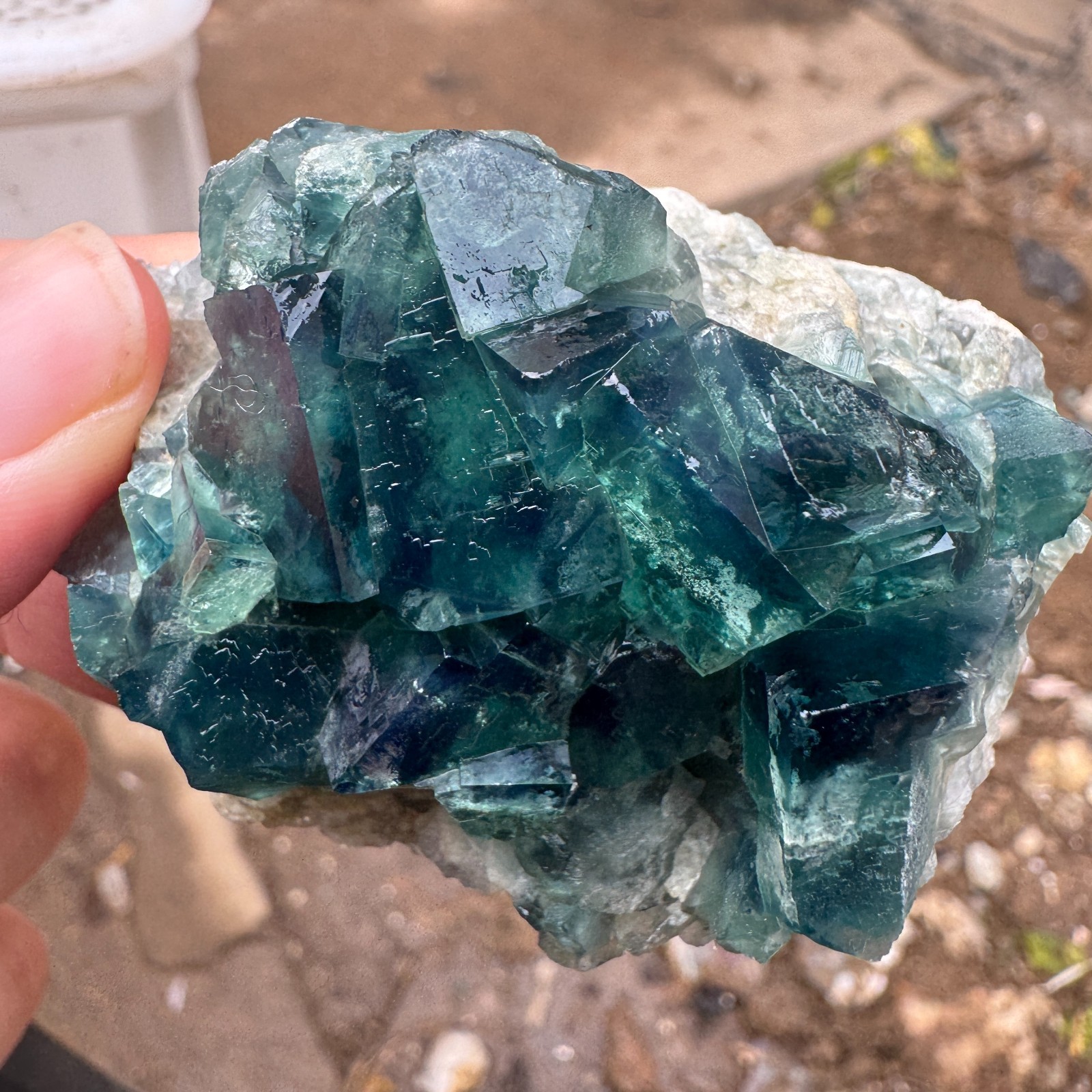 140G Natural cubic green fluorite crystal cluster rough mineral specimen Healing