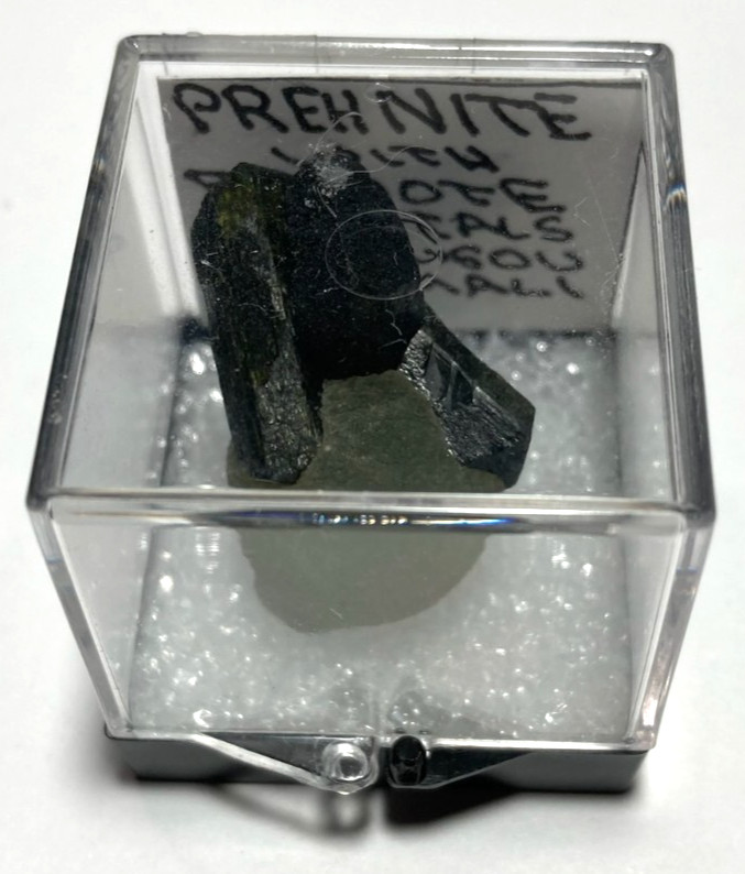 Prehnite ball with Epidote crystals Thumbnail from Mali
