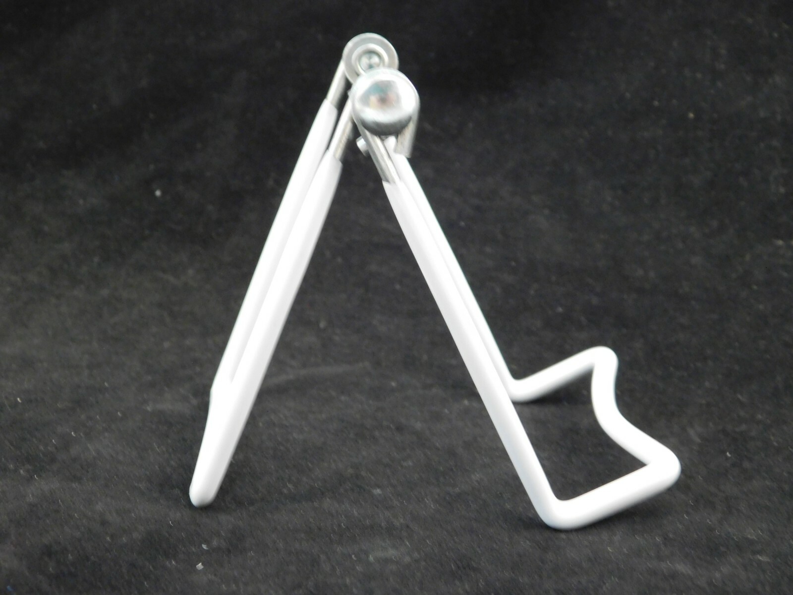Easel Display Stand SMALL Size Adjustable White Vinyl on Metal