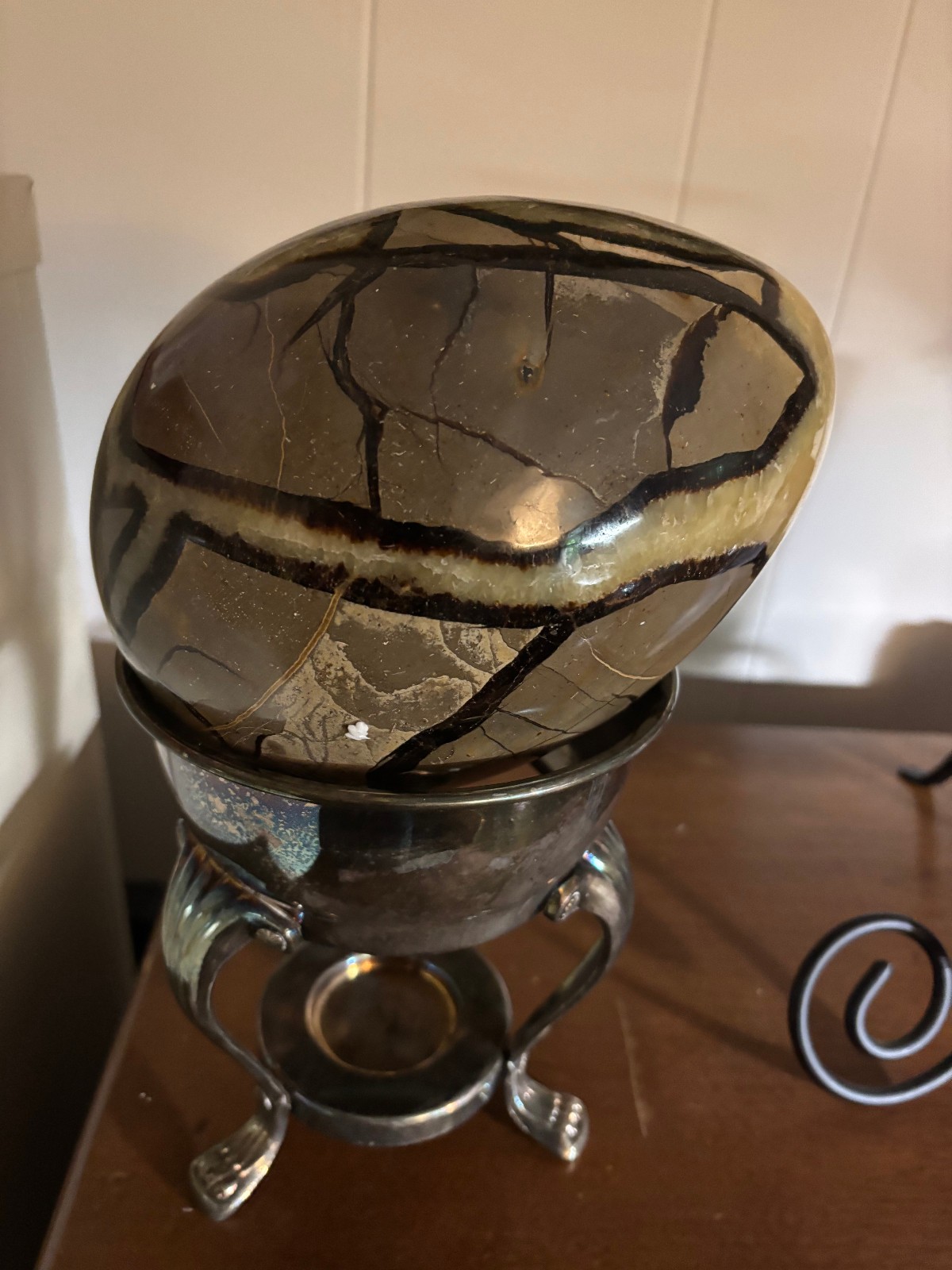 11.4LB Natural Septarian Dragon quartz Crystal egg Mineral Egg
