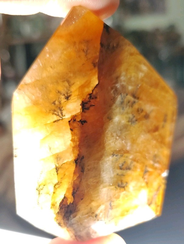 Dendritic Quartz Freeform Golden Healer+Iron Inclusions Crystal Point