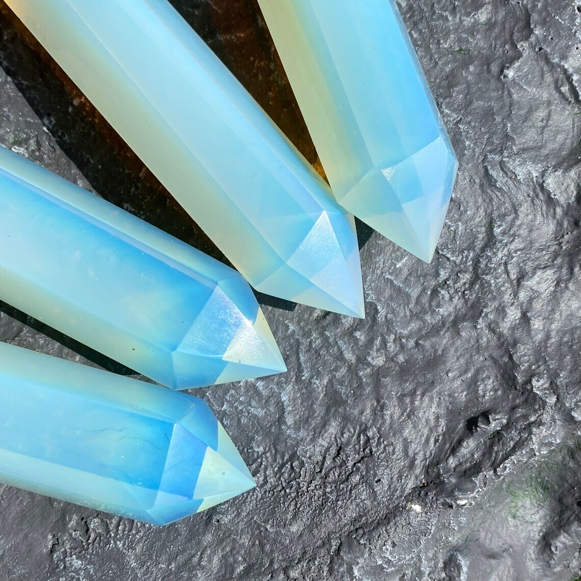 Wholesale Lot 1 Lb Blue Opalite Stone Obelisk Tower Crystal Wand Energy