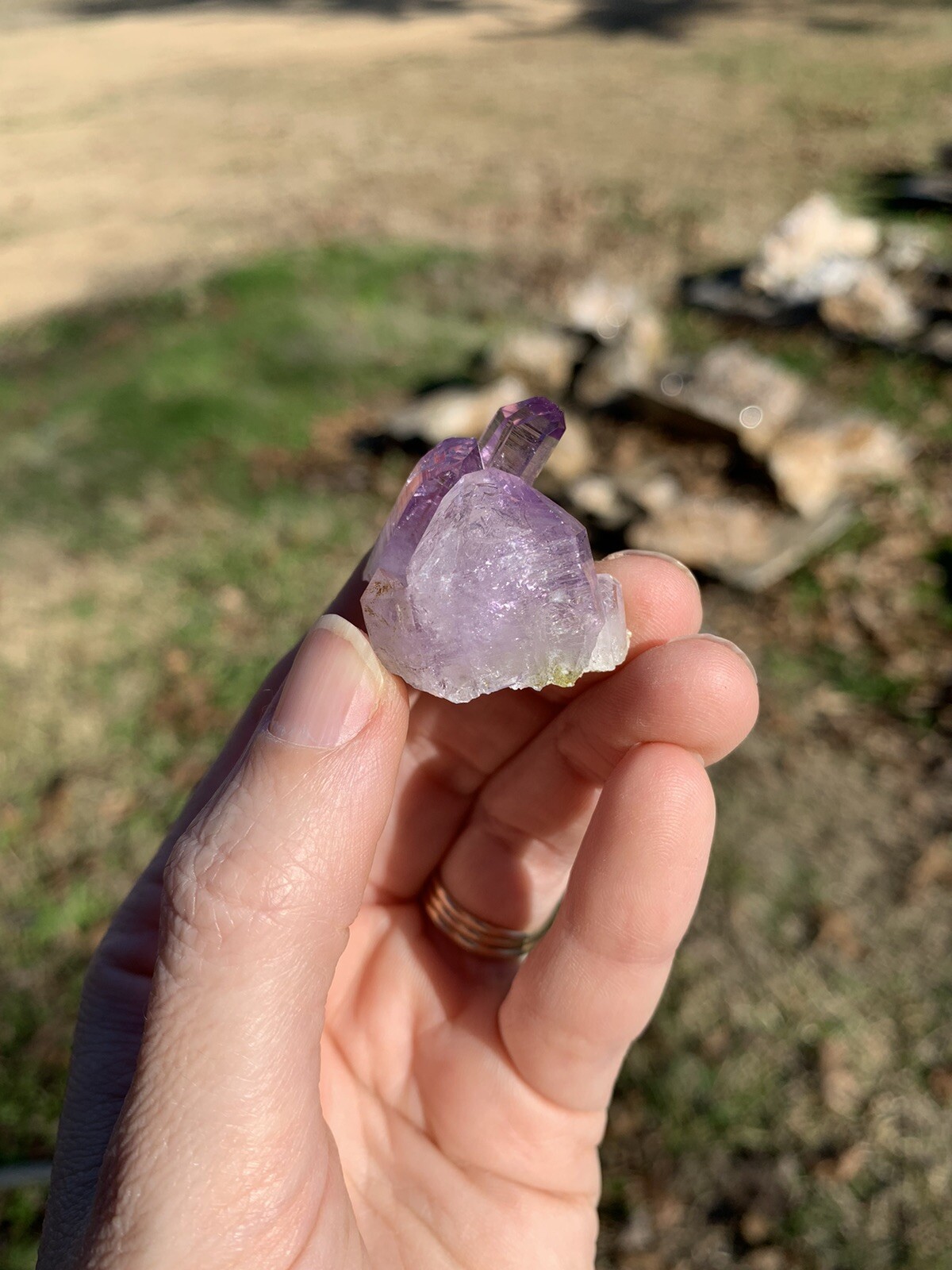 Vintage Collection Mini Purple Lilac Amethyst Crystal Cluster, Veracruz Mexico