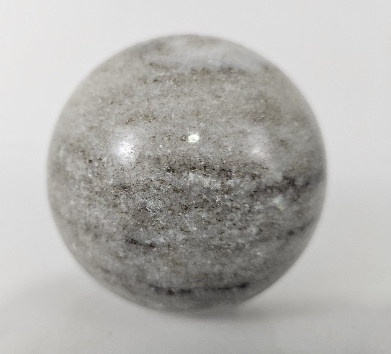 3.75” Natural Marble Granite Stone Decorative Ball Gray Paperweight Decor 3.1LB