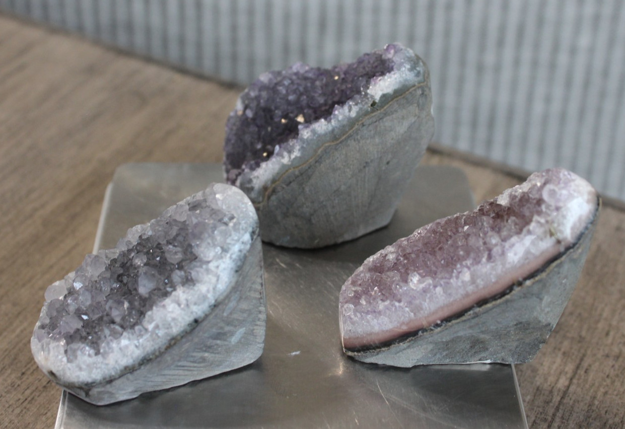AMETHYST FREEFORM BUNDLE (3) FREEFORMS INCLUDED 277.9 GRAMS