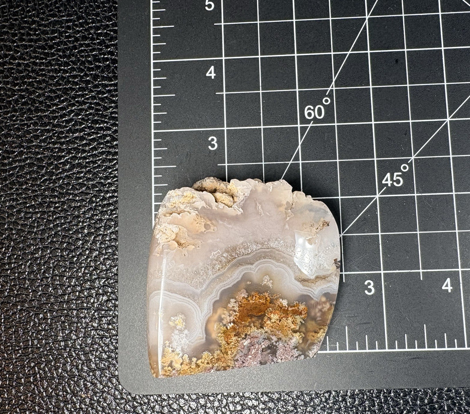 Oregon Moss Agate Free Form Polished Collector Specimen Display Foot Cut Unique