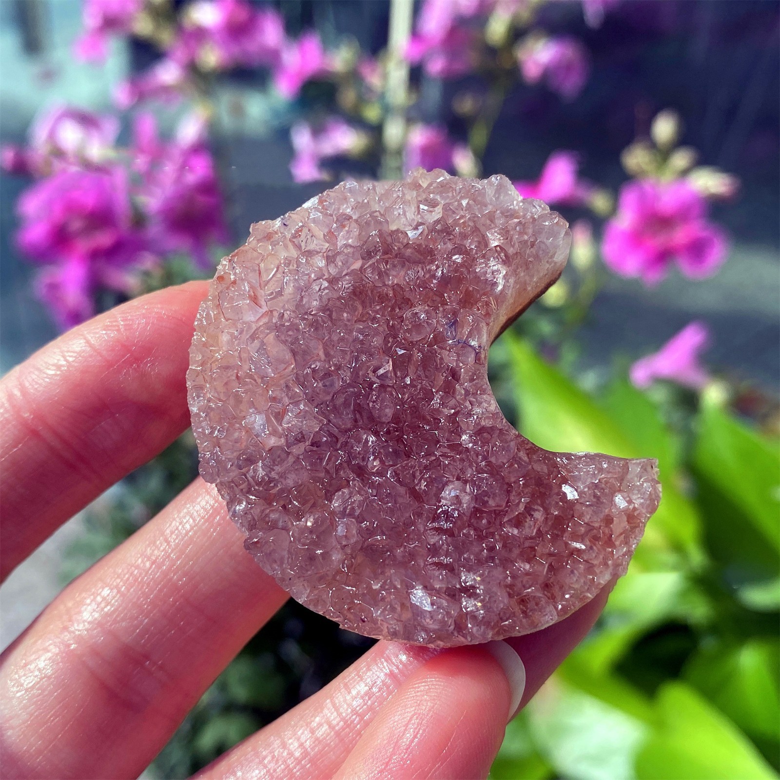 Amethyst Crystal Moons Crystal Cluster Mineral Specimen February Birthstone Gift