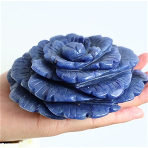 0.54kg Natural Blue Aventurine Flower Reiki Crystal Decor Mineral Specimen Gift