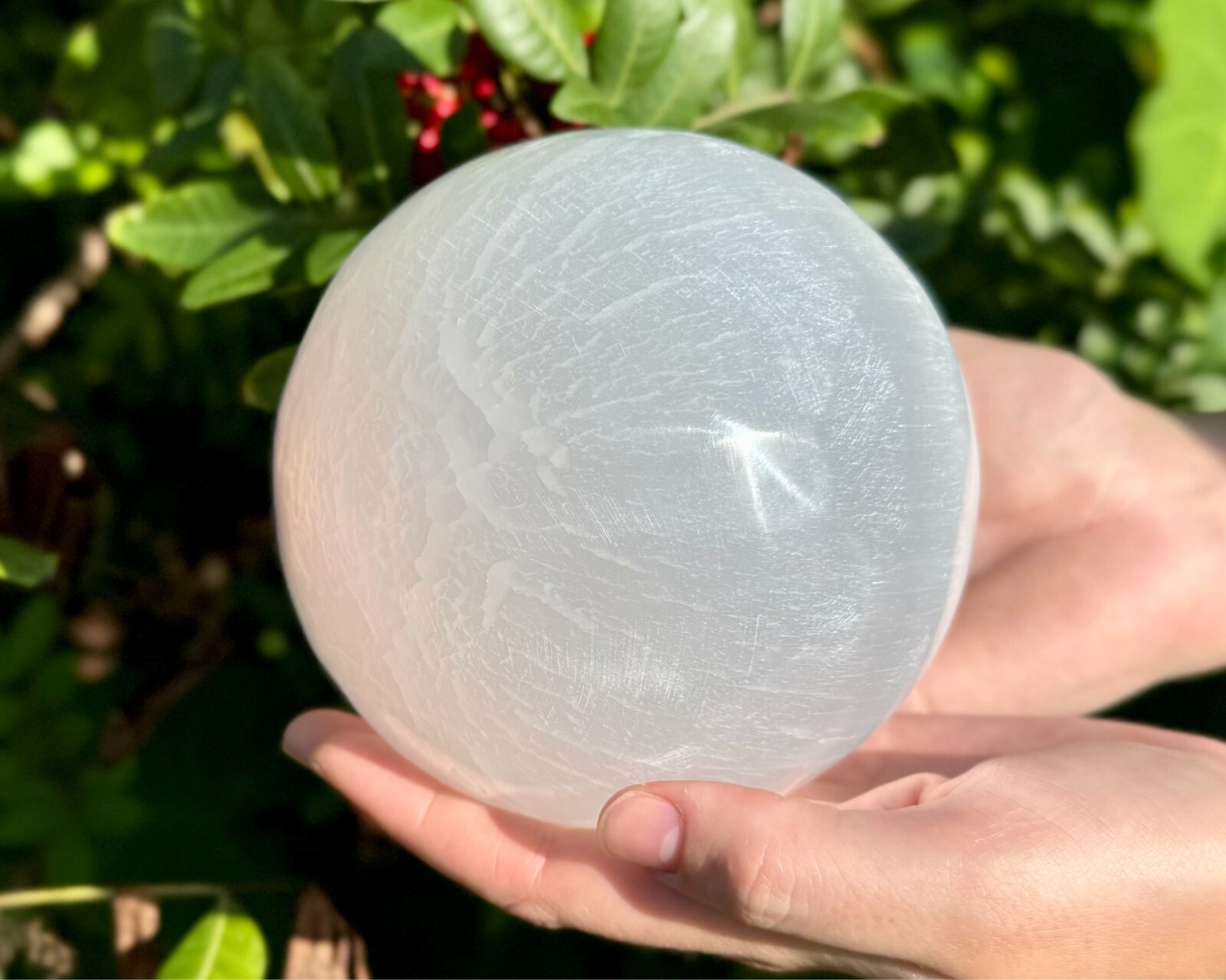 JUMBO 5″ Selenite Crystal Spheres (Crystal Ball, Selenite Ball, Selenite Sphere)