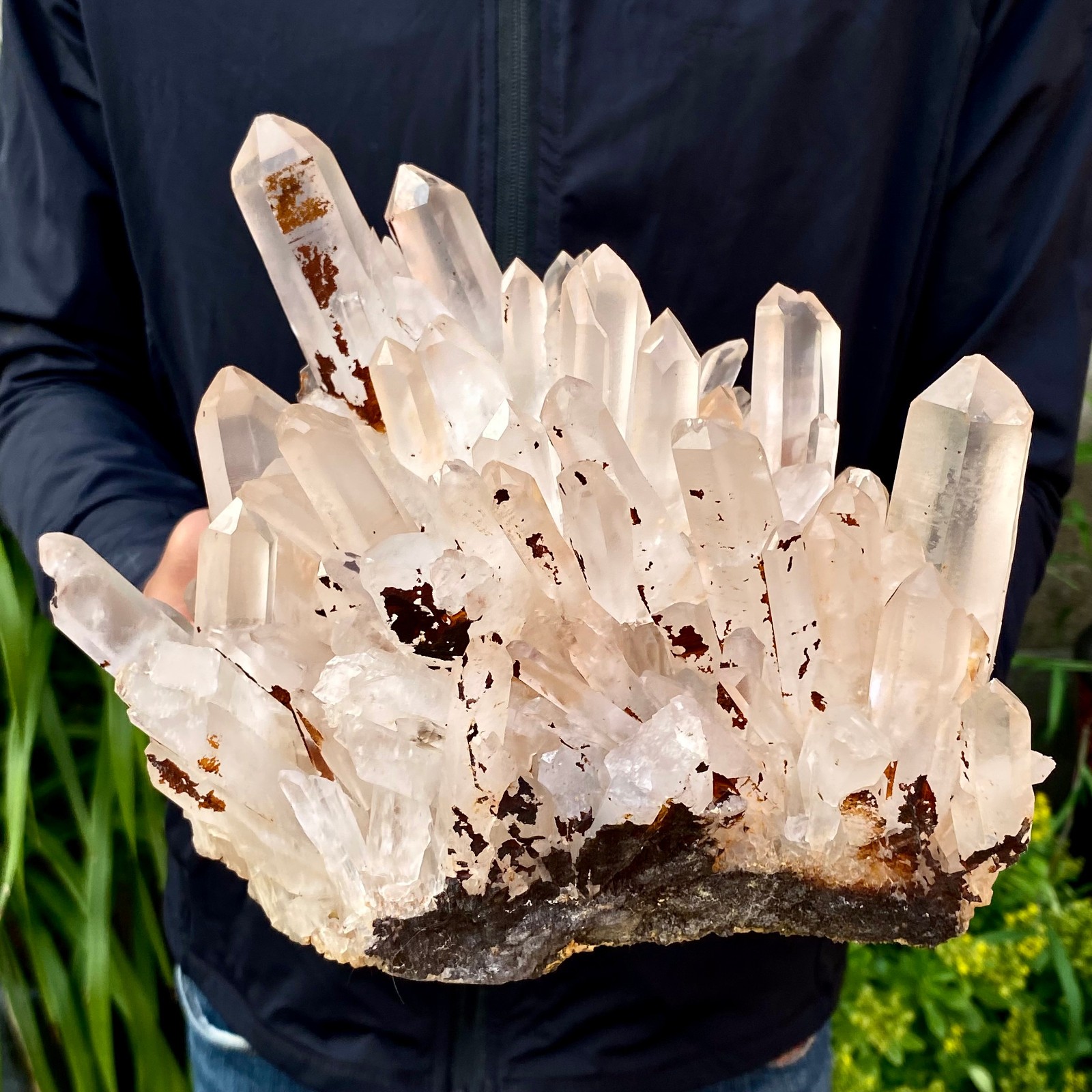 10.25LB Large Natural White Clear Quartz Crystal Cluster Rough Healing Specimen