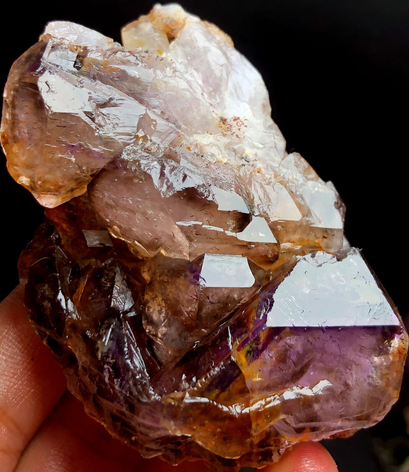 200g 1PC Diamond Grade ! Super Seven Skeletal Amethyst Quartz Crystal k898