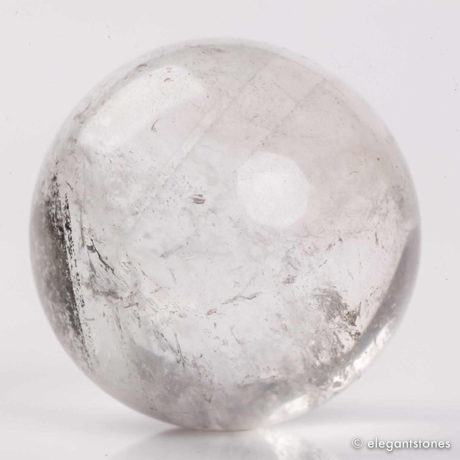 91g40mm Natural Garden/Phantom/Ghost/Lodolite Quartz Crystal Sphere Healing Ball