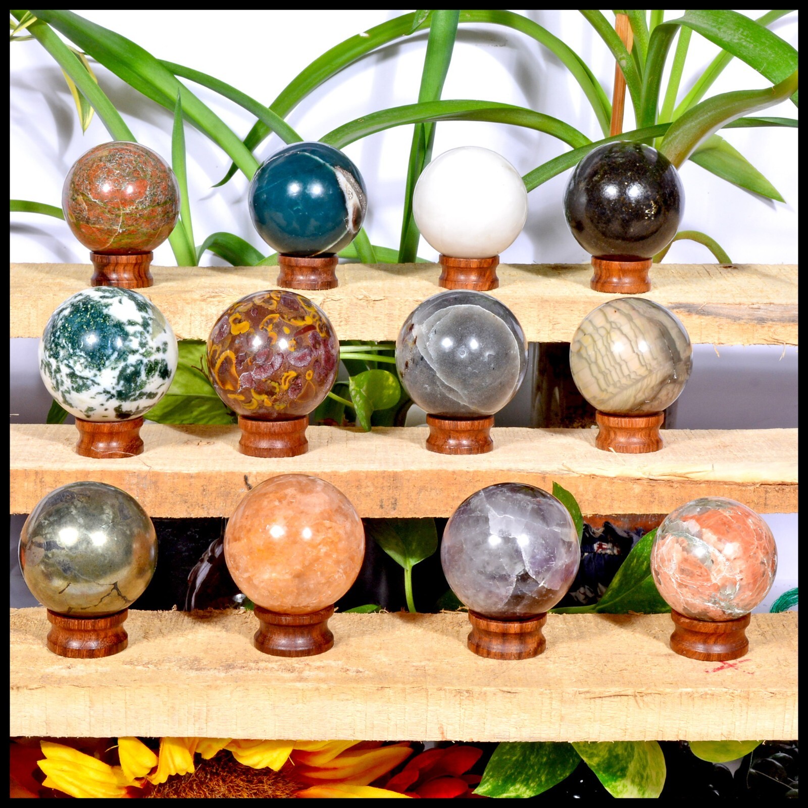 2.18 Kg Natural Untreated Multi Color Crystal Healing Mineral Huge Gems Spheres