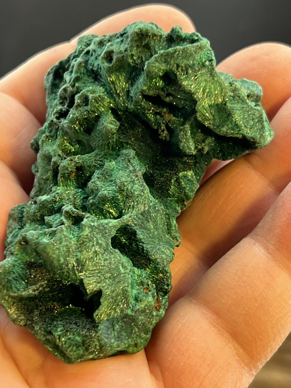 High Grade Natural Velvety Deep Green Malachite from South Africa 156 Grams