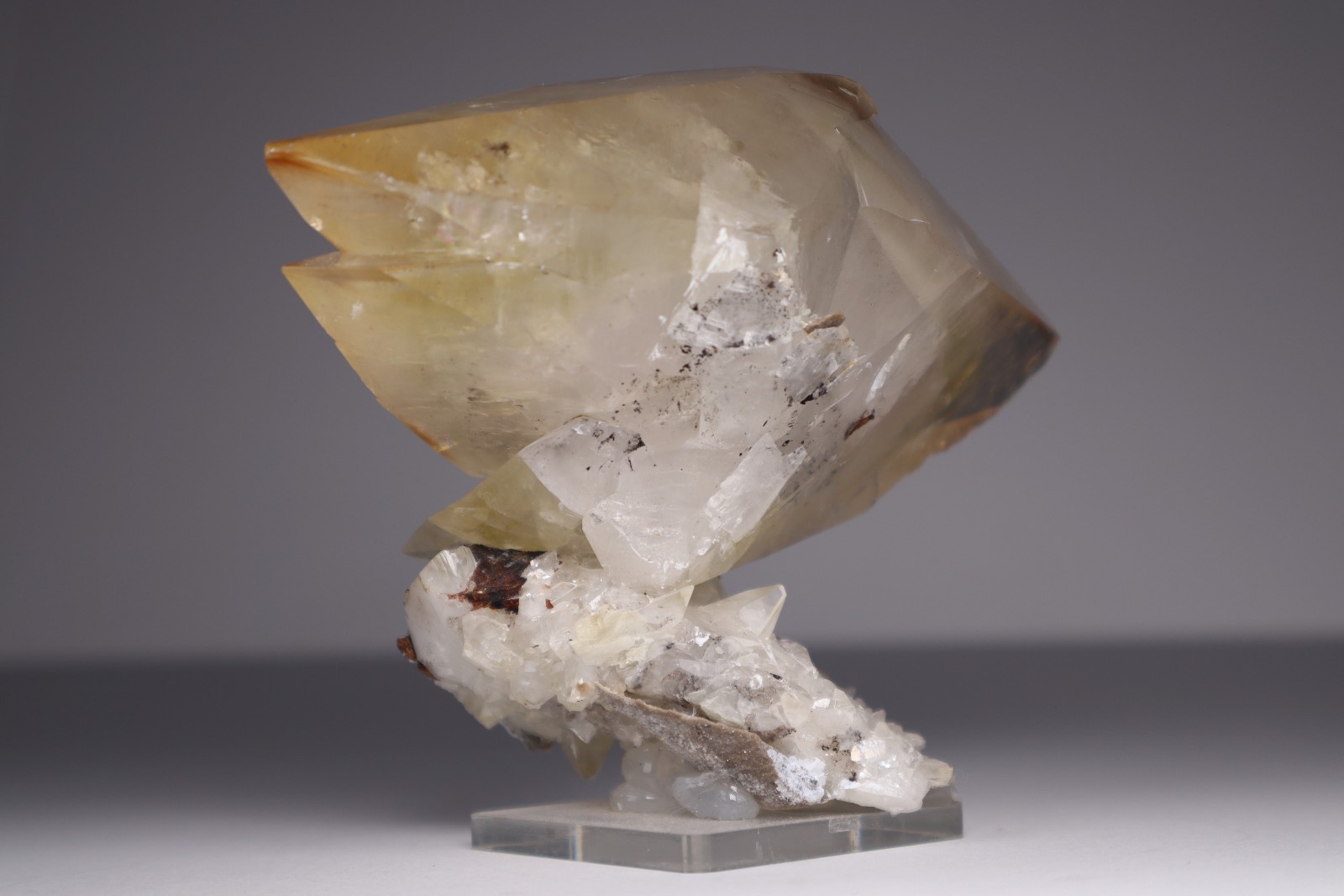 HUGE Elmwood Mine GOLDEN CALCITE Double Terminated Crystal Cluster 645g