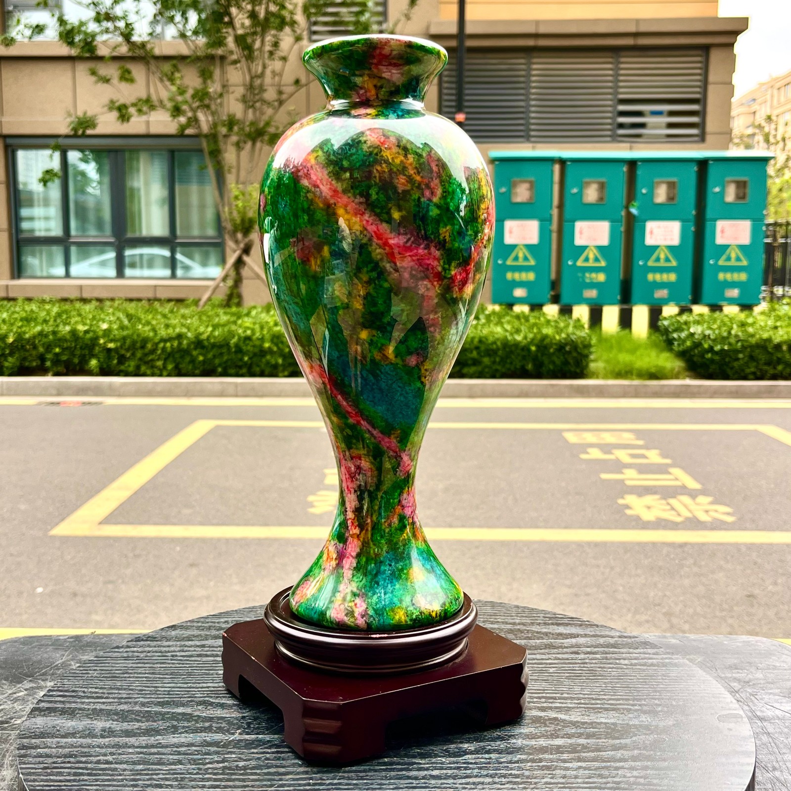4.64LB Natural “Seven Colors Jade” vase specimen -Taiwan China