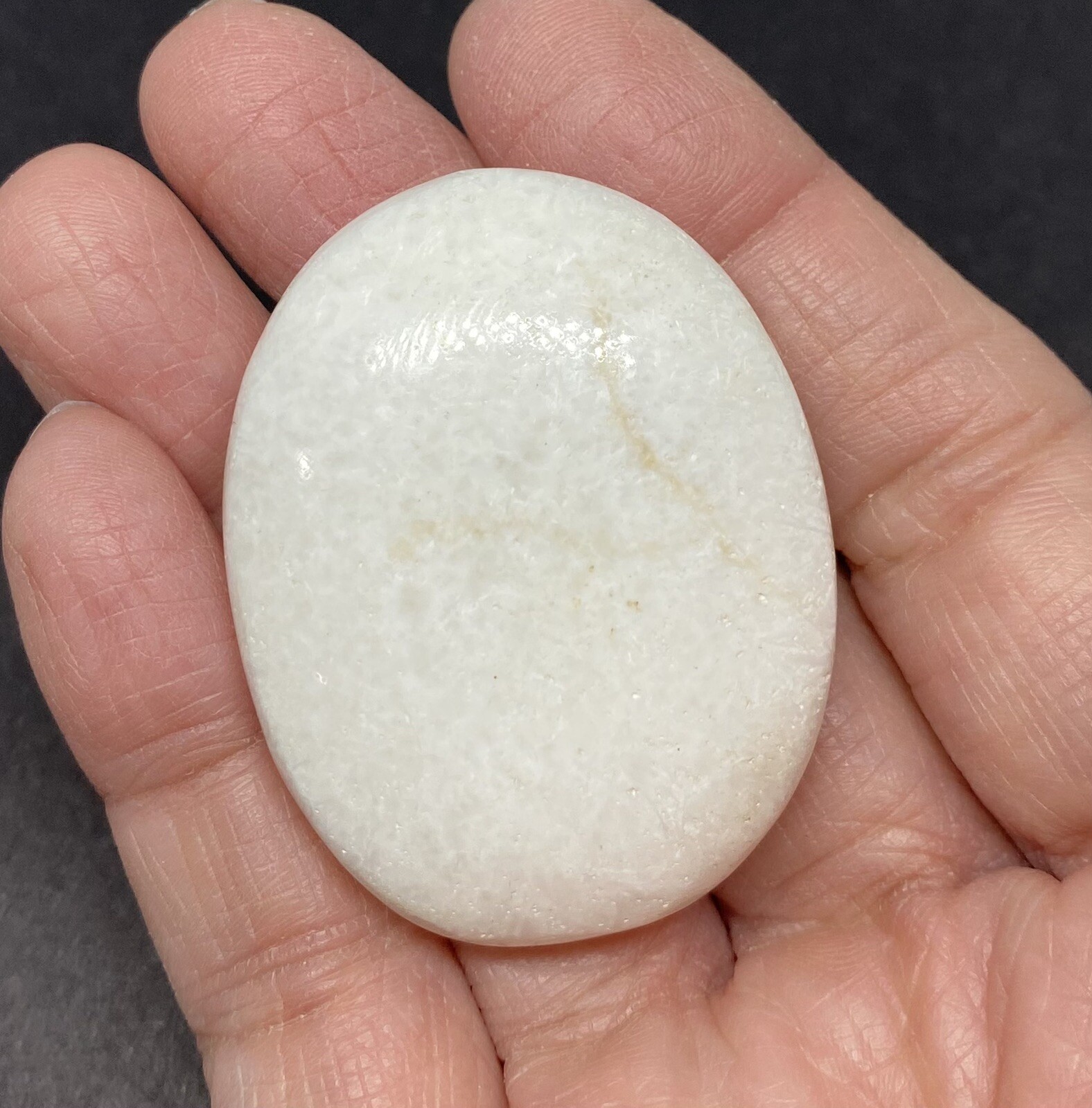 Scolecite Palm Stone From India 38g 1 1/2in “B” Grade Reiki