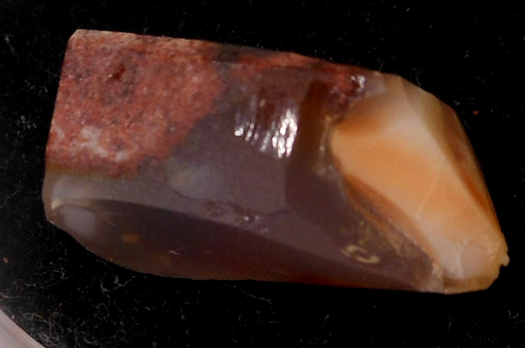 10.50ct Mexican Fire Opal (facet rough cut) (see photos) in Host 19mm x 9mm