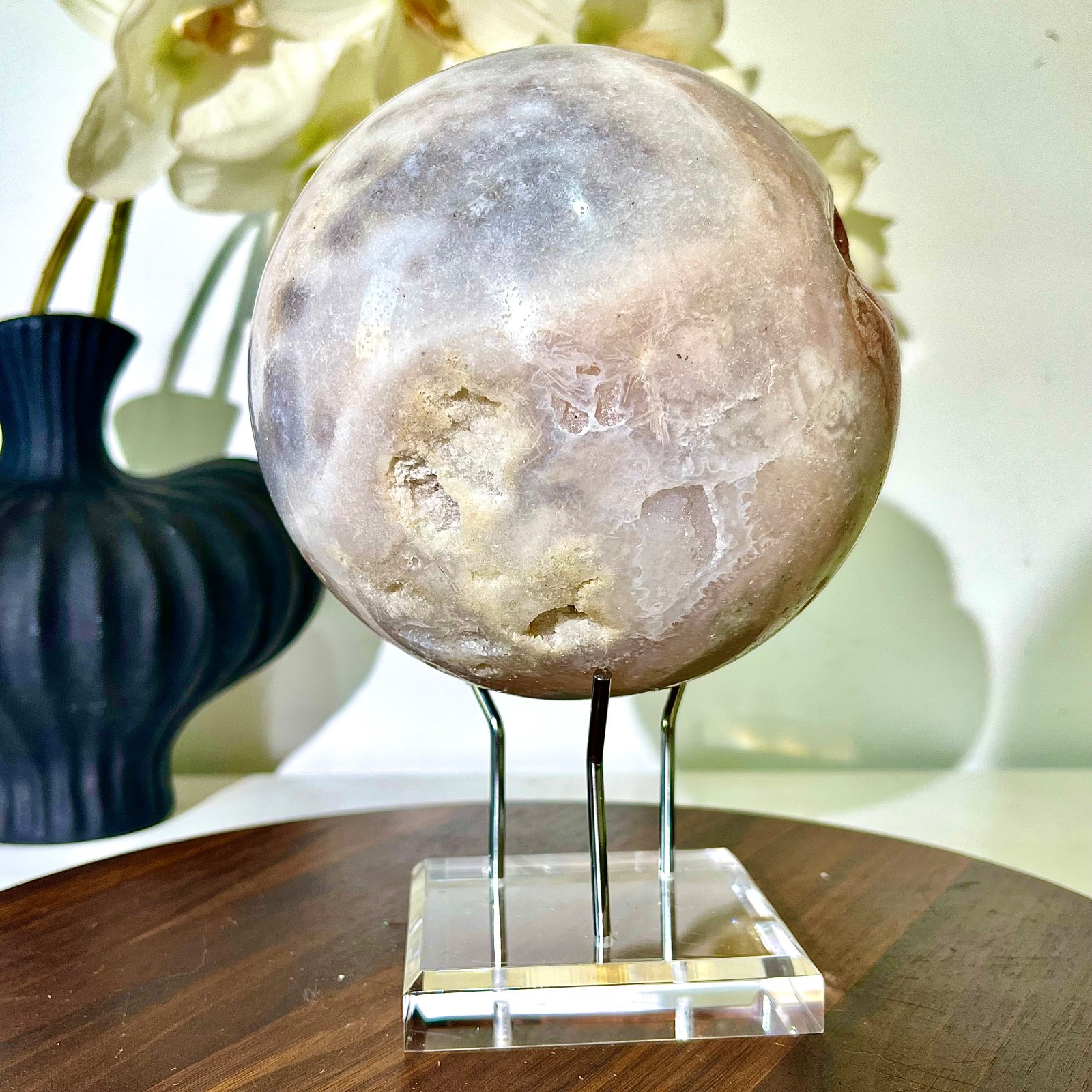 6.56LB Natural Purple Pink Crystal Advanced Cave Spherical Spiritual Decoration