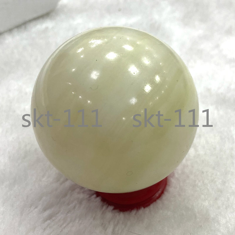 53mm Natural white Afghan jade Quartz CRYSTAL SPHERE BALL Healing rock