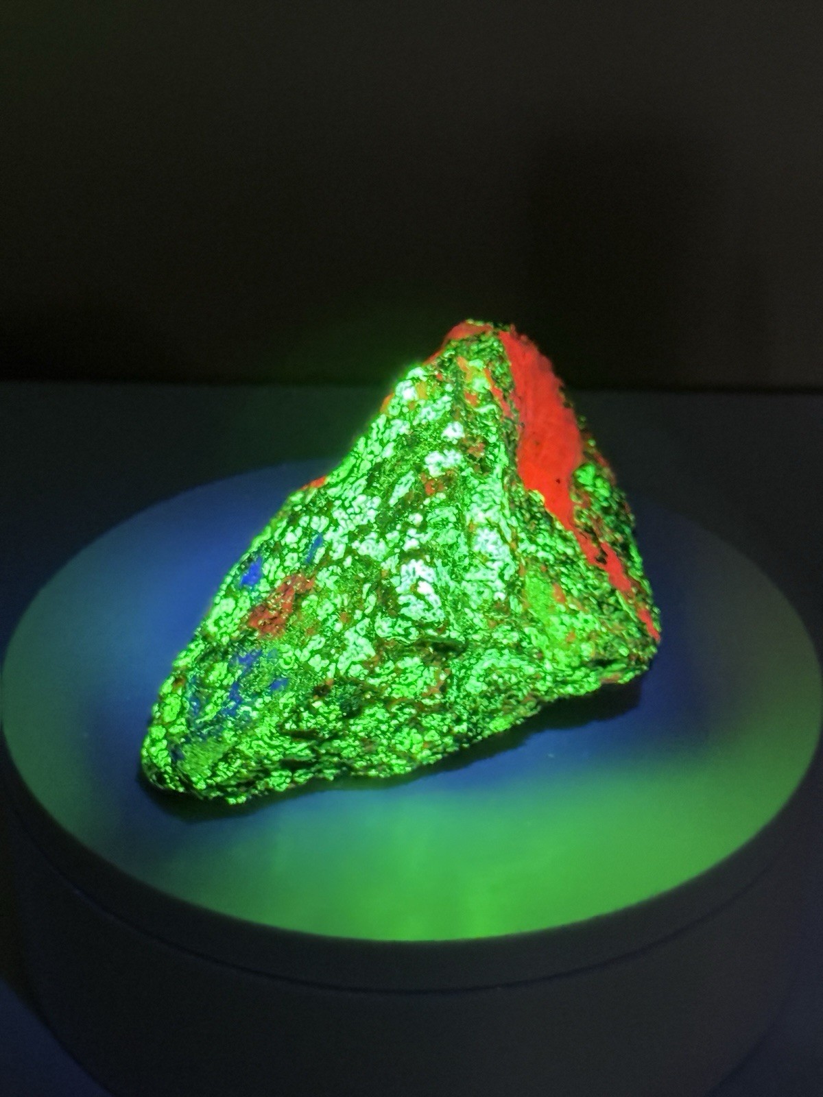 GLOWING Willemite & Calcite w/ Minor Hardystonite Fluorescent Mineral Specimen