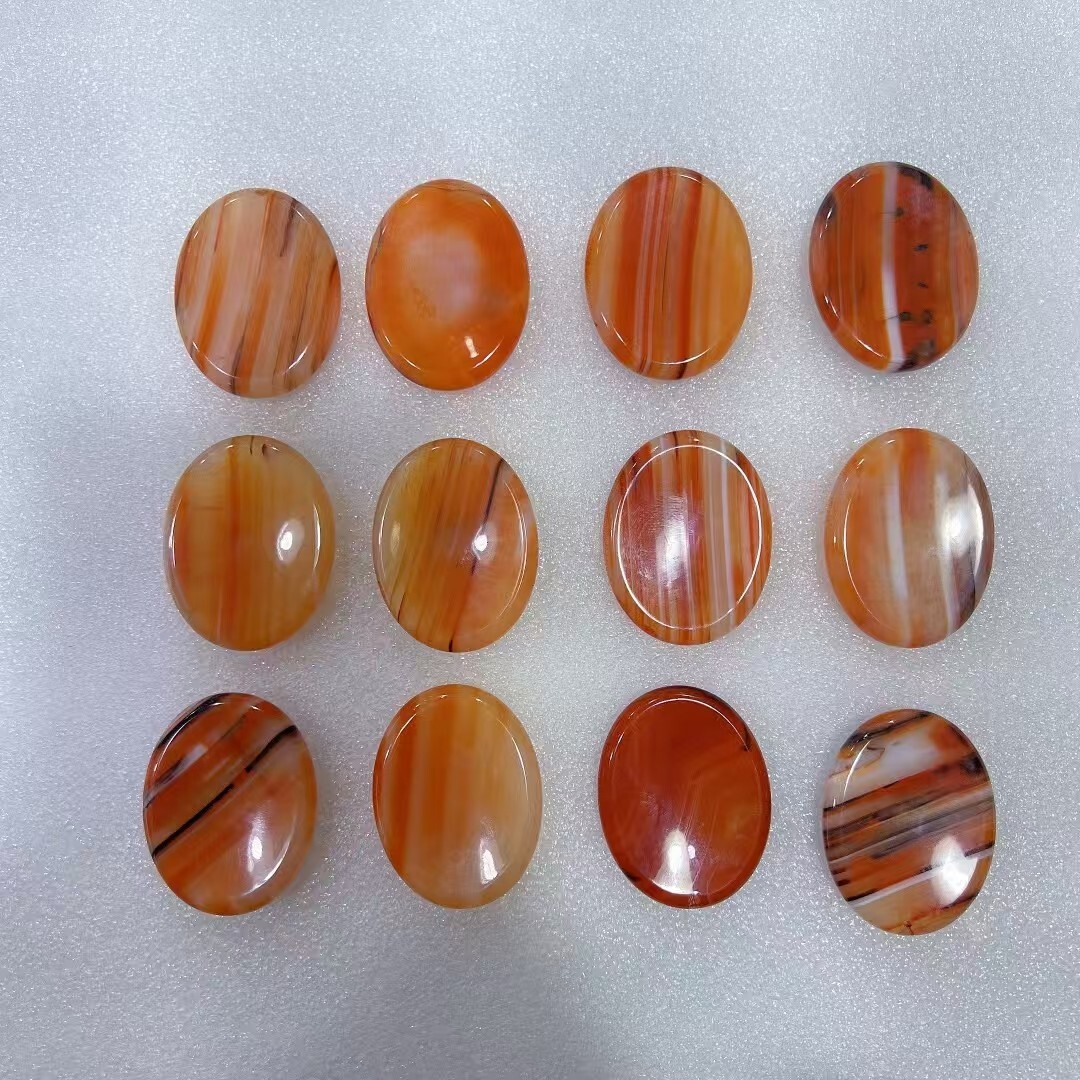 Wholesale! 50pcs Mix Crystal Oval Thumb Worry Stone Palm Stone Rei Healing Gift