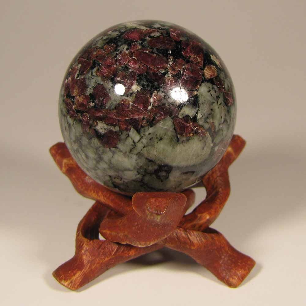 40mm EUDIALYTE Sphere Ball w/ Stand – Kola Peninsula, Russia