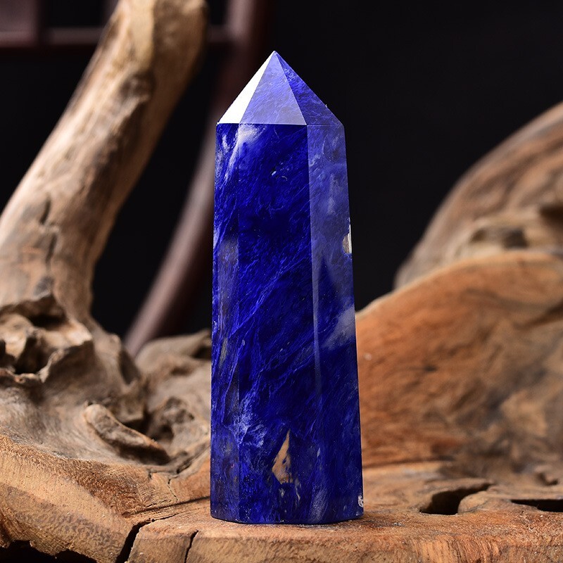 3.15″-3.54″ Natural Blueberry Quartz Crystal Tower Healing Crystal Obelisk