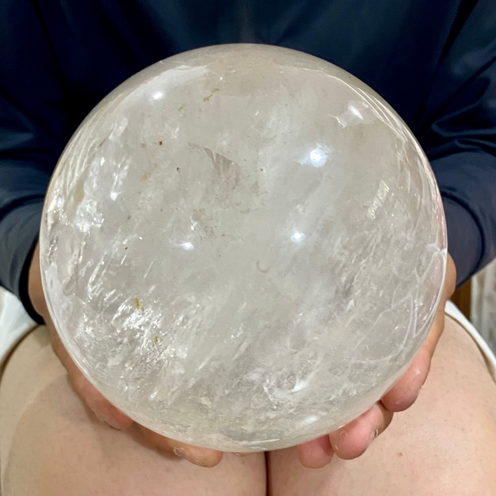 6.81LB Natural clear quartz sphere quartz crystal ball reiki Energy healing
