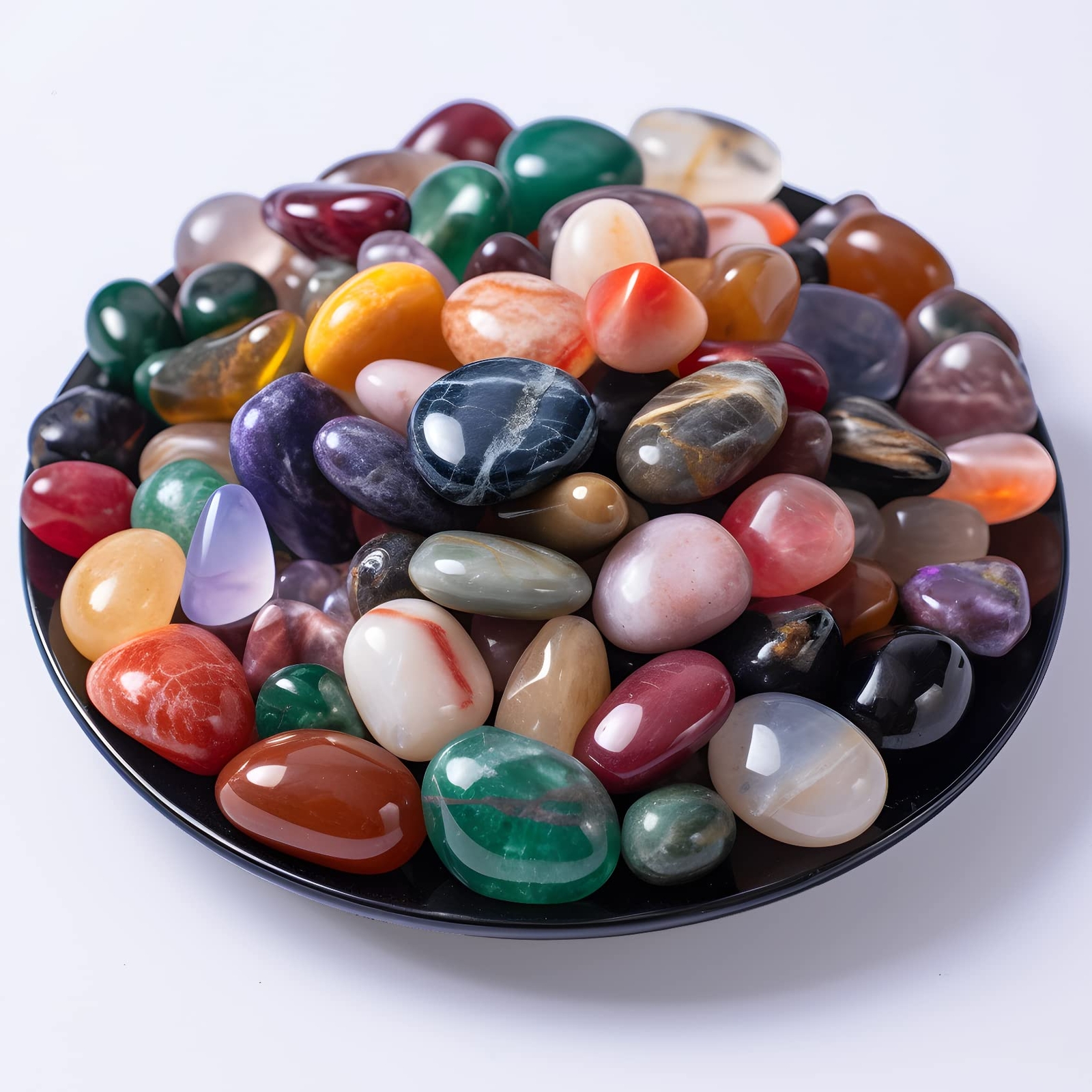 1LB Rocks for Plants Indoor Polished Stones Handpicked Natural Tumbled Small