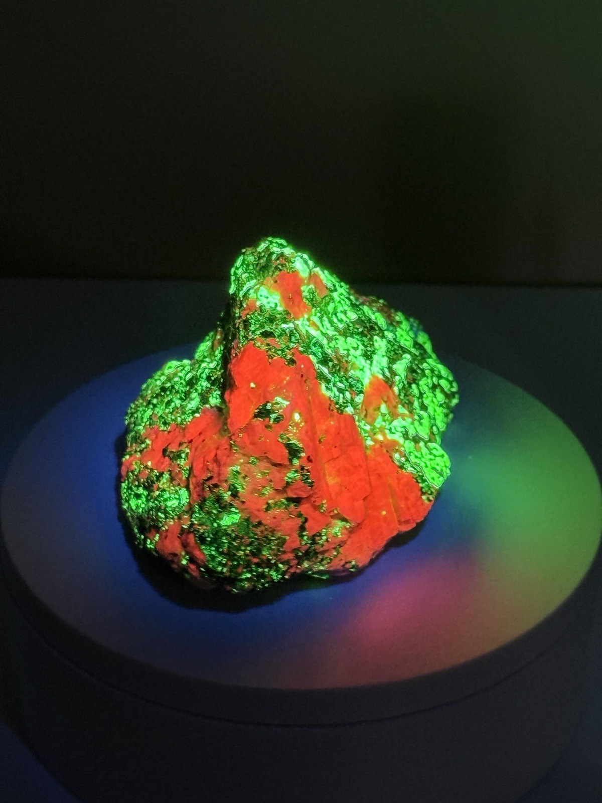 GLOWING Willemite & Calcite w/ Minor Hardystonite Fluorescent Mineral Specimen