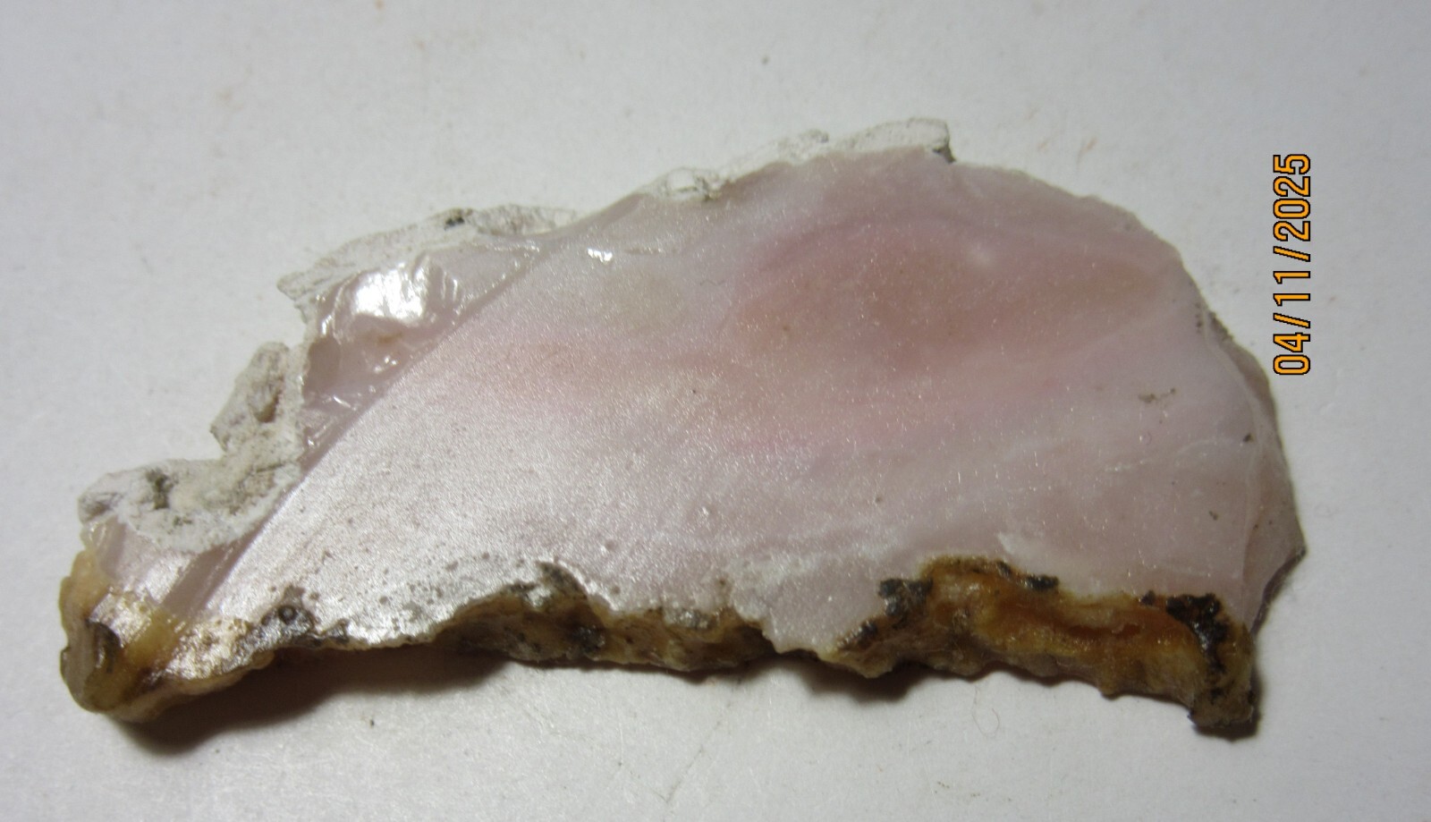 Pink Opal Mineral 2 1/8″ Slice Spencer Idaho Collectible POMSTC-3s