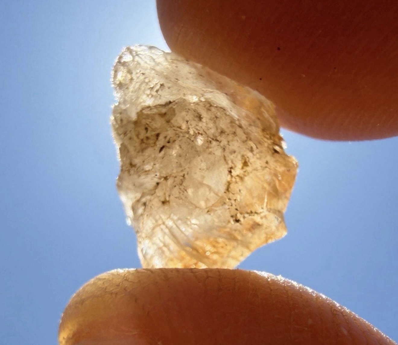 Golden Brazilian Phenacite Crystal: Authentic Phenacite Crystal, 1.05g/5.25ct