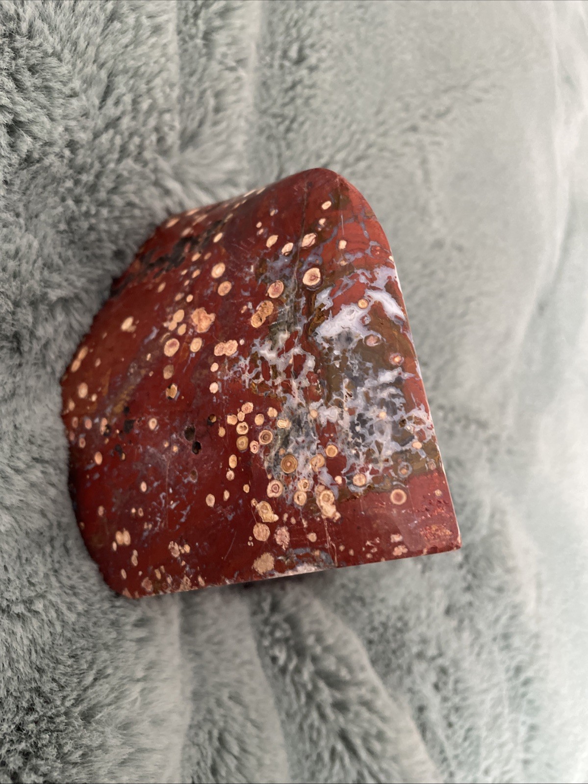 LARGE Red orbicular Jasper / 3056g / Hand Carved And Polished / Cabochon