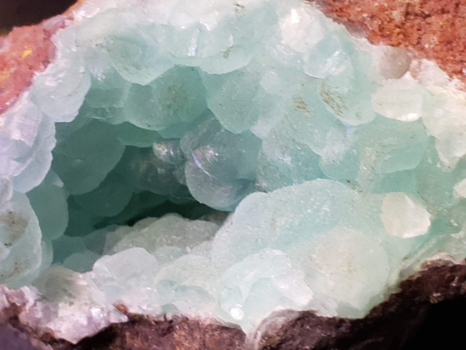 Bubbly Botryoidal Sea Blue Green Smithsonite Crystal Specimen 39g