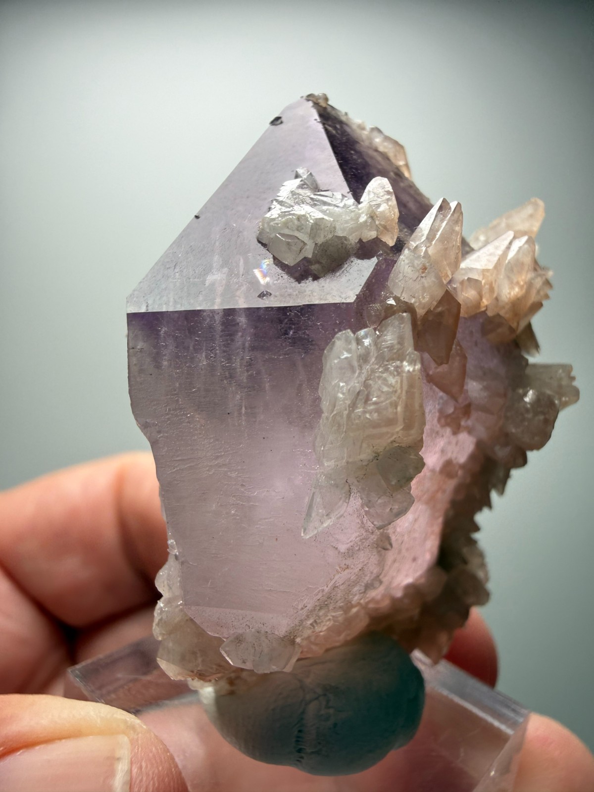 Beautiful Amethyst crystal with Red Calcite- Hubei Province, China! SALE $89!