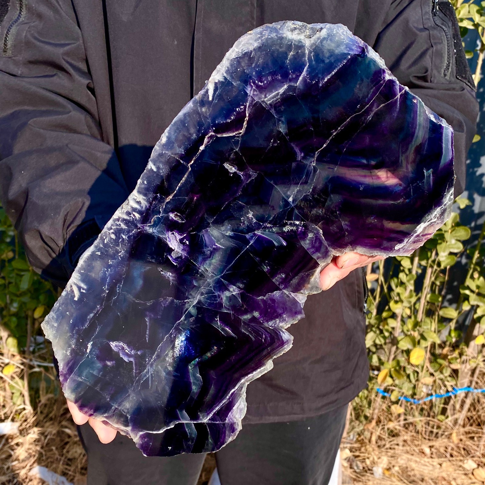 6.3LB Natural beautiful Rainbow Fluorite Crystal stone specimens