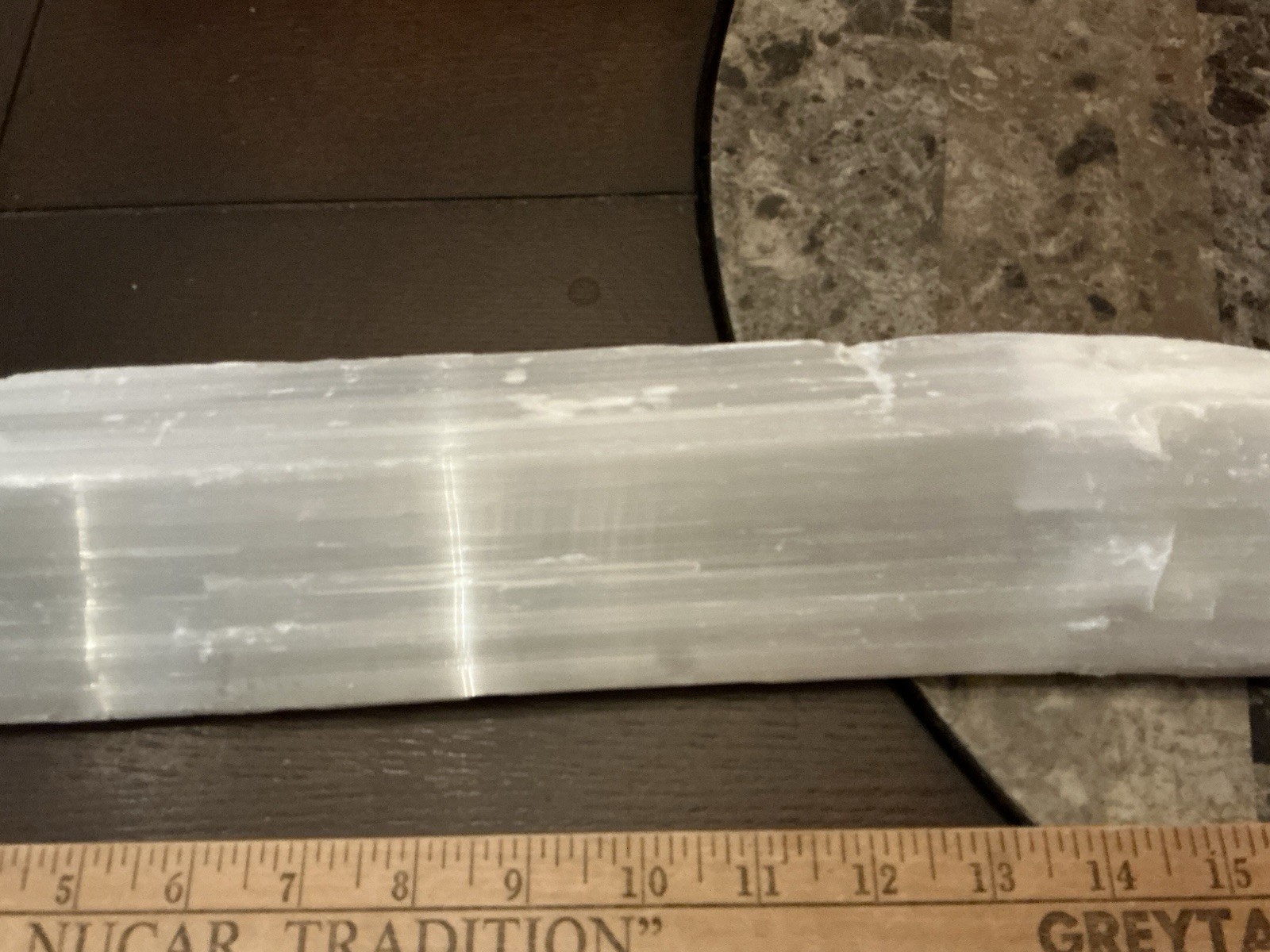 5 Lbs 6 Oz. Natural white selenite gypsum crystal raw stone specimen, 17” Long