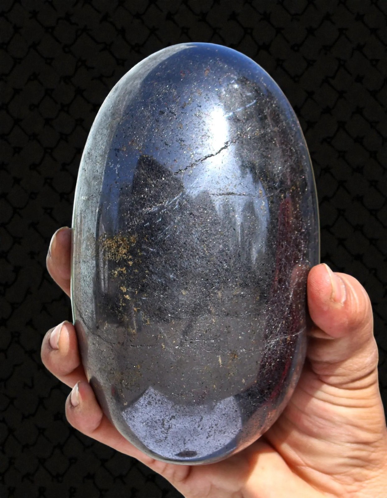 155MM Ilmenite Crystal Magnetite Crystal Lingam Natural Healing Spiritual Decor