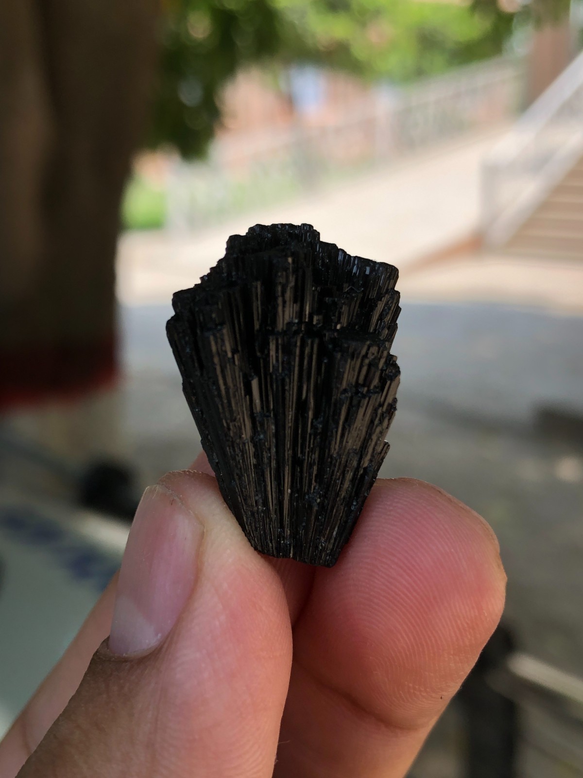 Black Tourmaline Termination Crystal Specimen From Pakistan 10.70 G